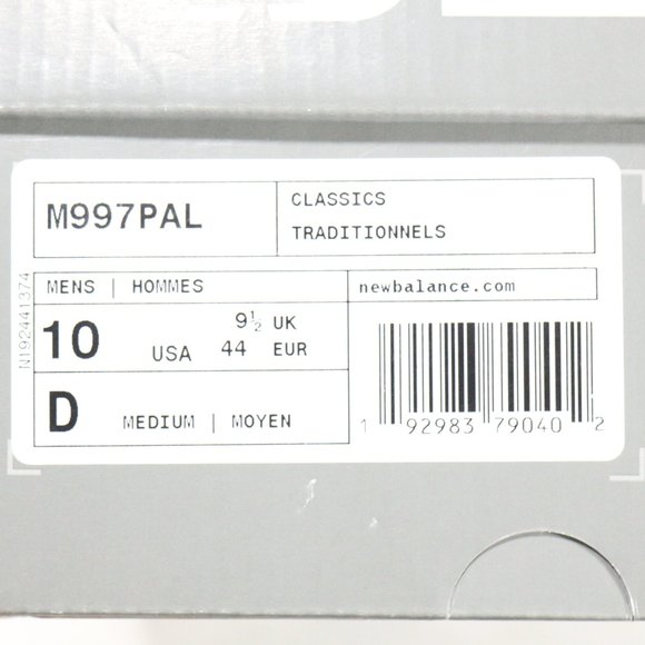 NEW BALANCE 997 Black Beige 'Patchwork' Sneakers Sz 10 Men New In Box - Picture 13 of 13